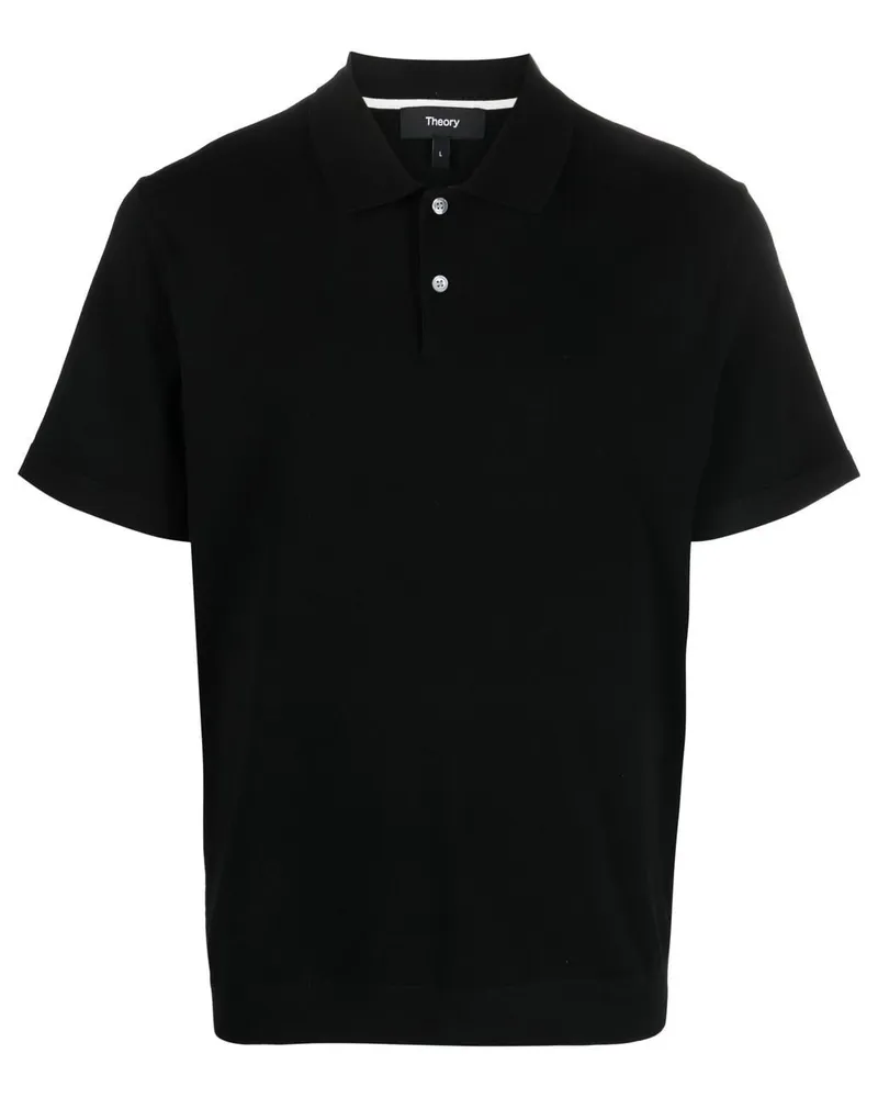 Theory Kurzärmeliges Poloshirt - Schwarz Schwarz