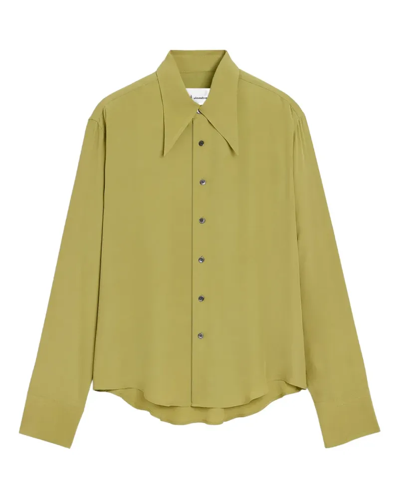 AMI Paris Hemd mit spitzem Kragen - Grün Grün