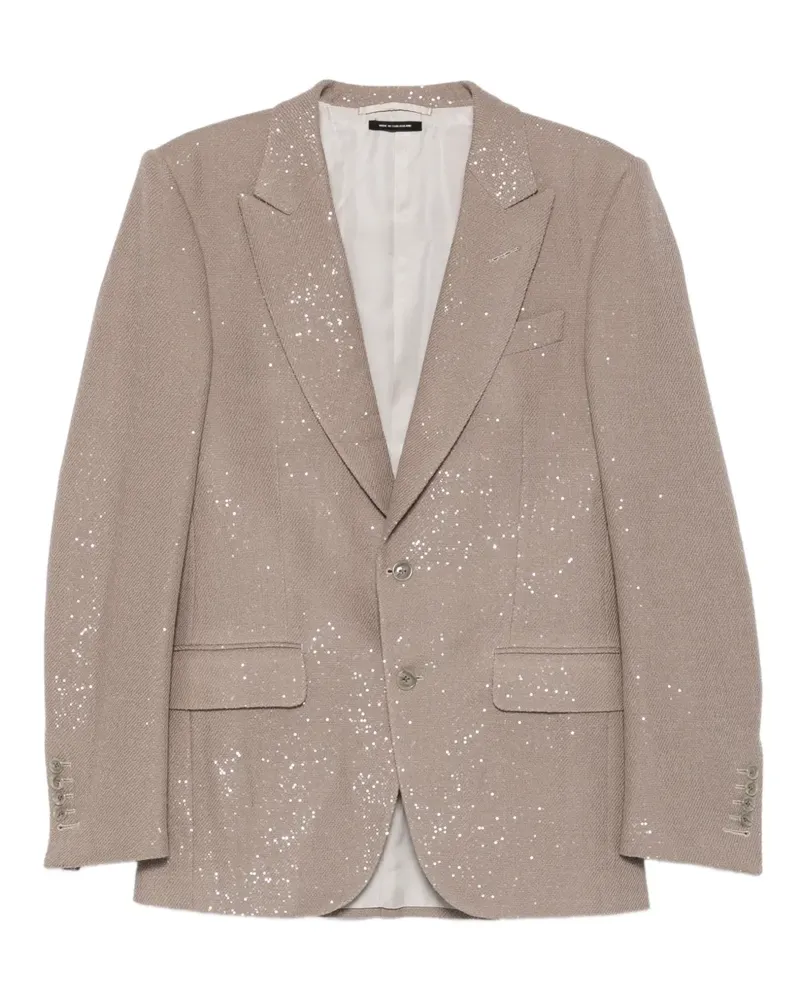 Tom Ford Melierte Jacke mit zwei Knöpfen - Nude Nude