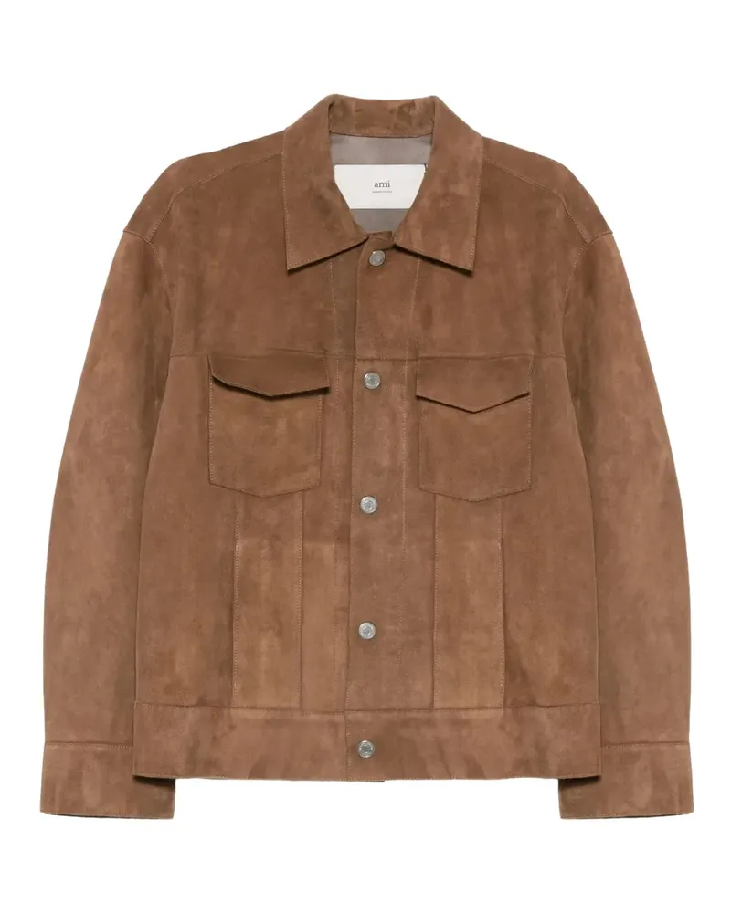 AMI Paris Jacke mit Druckknöpfen - 216|BROWN 216