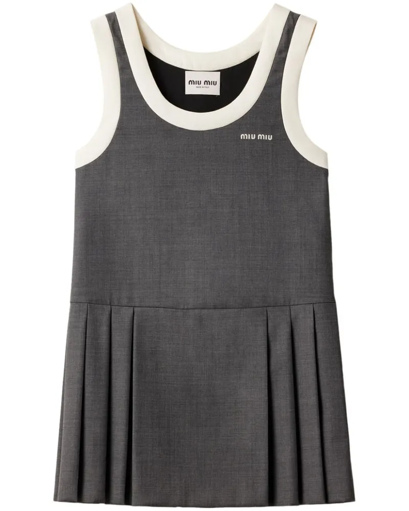 Miu Miu Grisaille Minikleid - Grau Grau