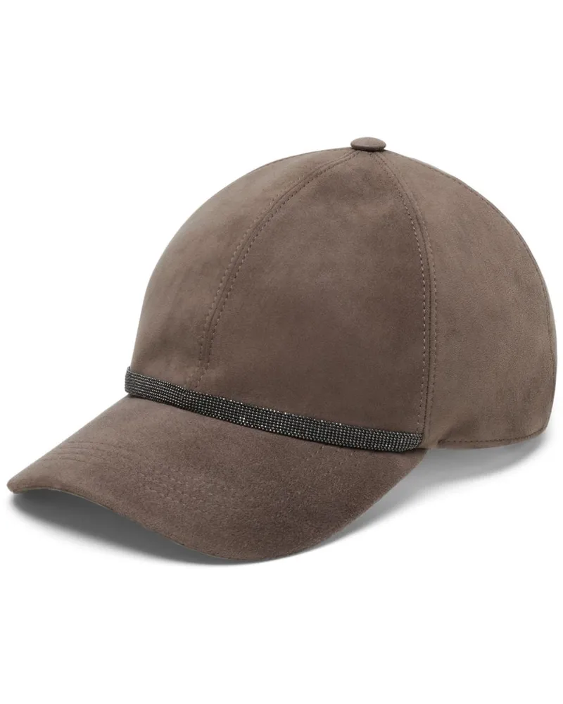 Brunello Cucinelli Baseballkappe aus Wildleder - Braun Braun