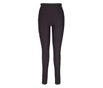 Leggings mit Ziernähten - Braun