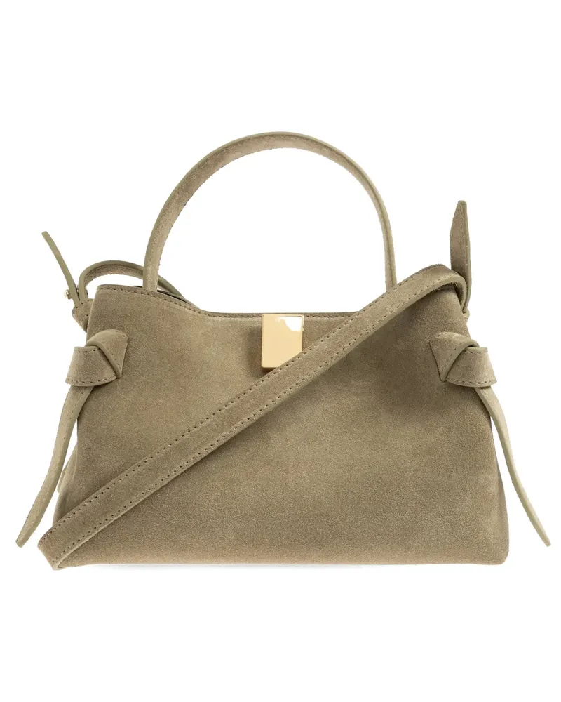 YUZEFI mini Gyoza suede tote bag - Grün Grün