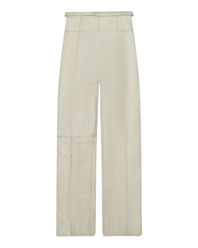Diesel treated leather trousers - Weiß Weiß