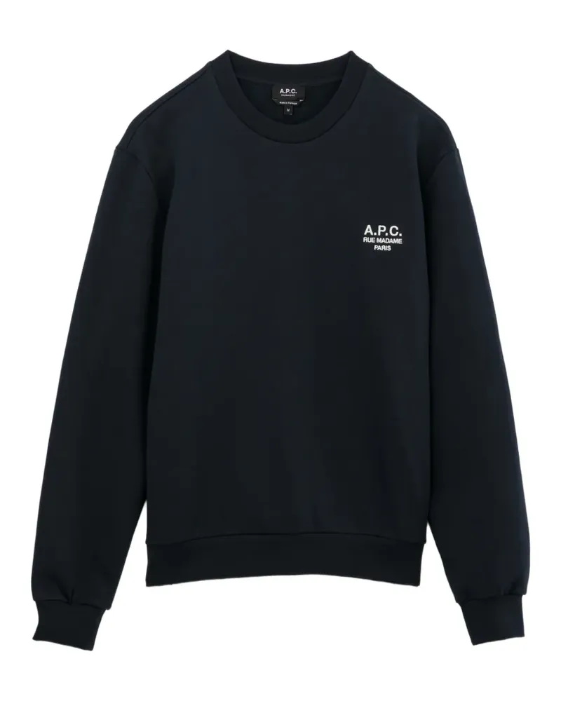 A.P.C. Sweatshirt mit Logo-Stickerei - Blau Blau