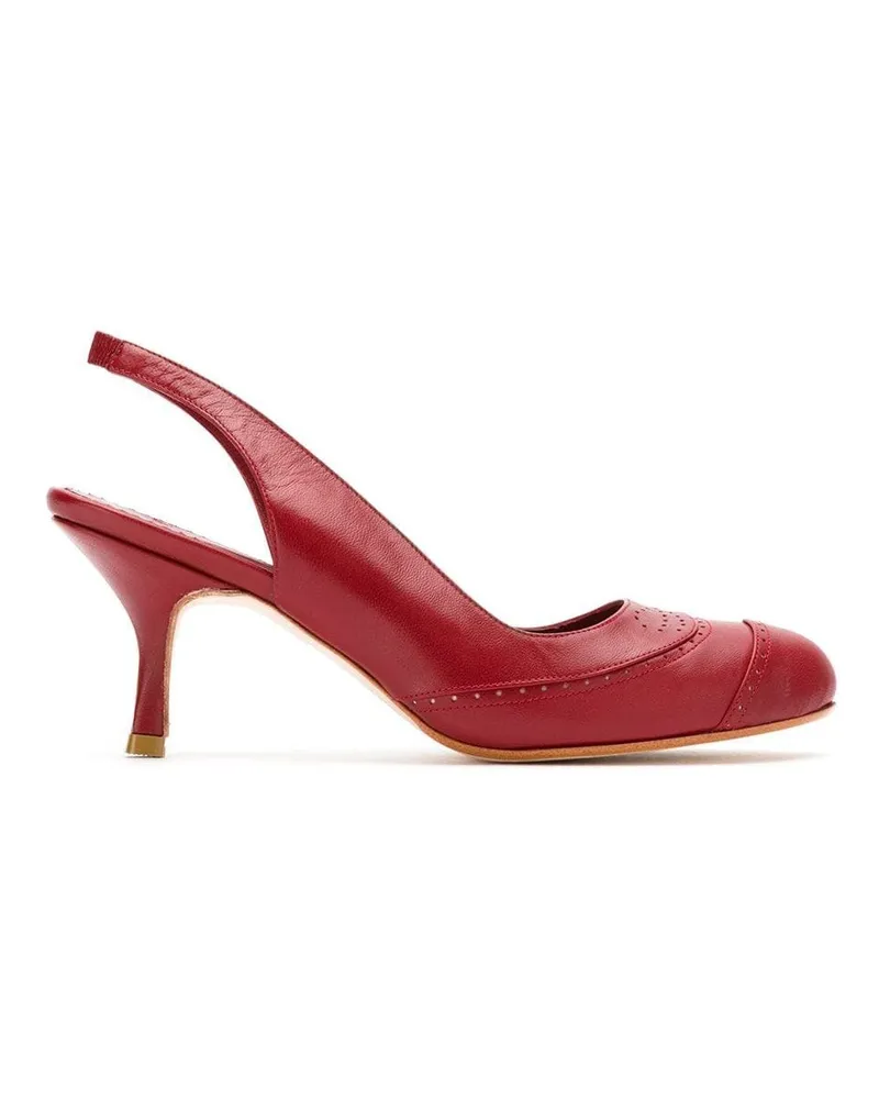 Sarah Chofakian Pumps aus Leder - Rot Rot