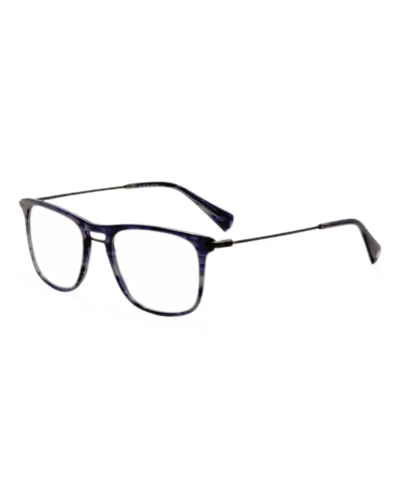 John Varvatos rectangle-frame glasses - Blau Blau