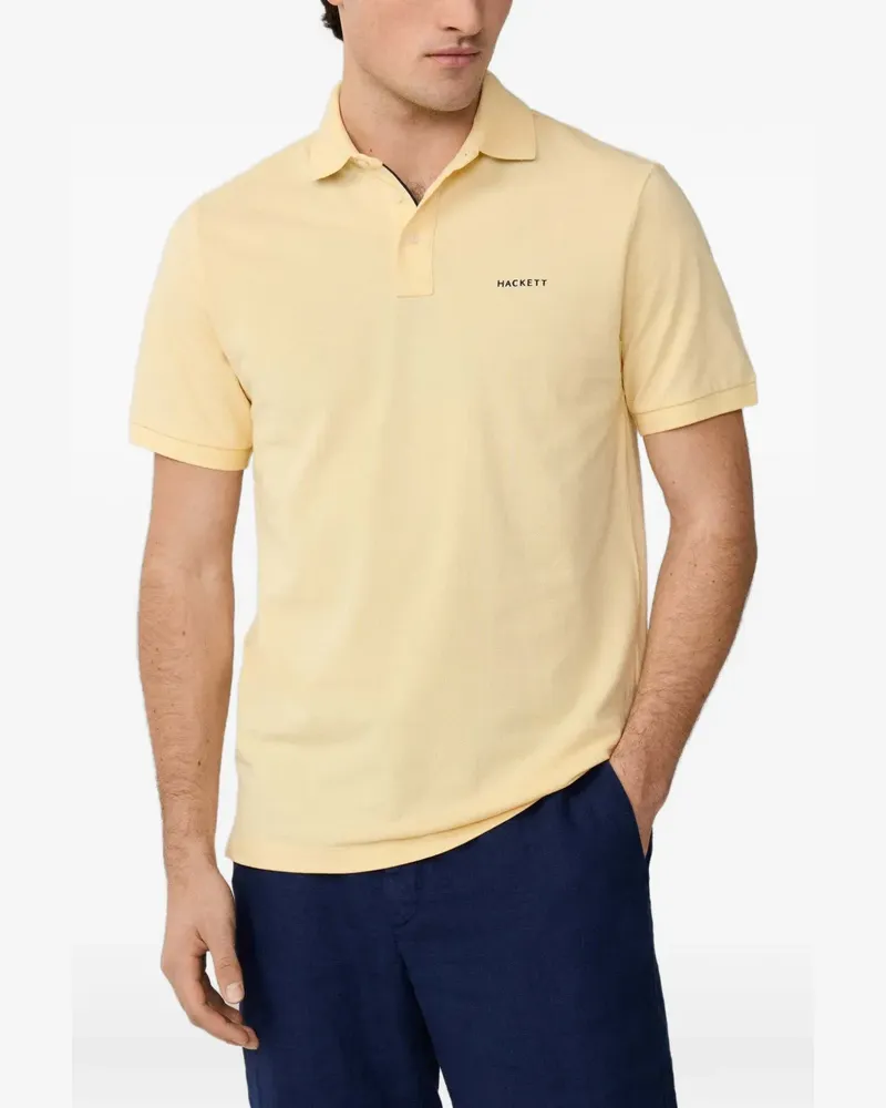 Hackett Poloshirt mit Schwimmbesatz - Gelb Gelb
