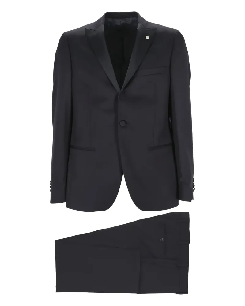 Luigi Bianchi Mantova shawl-lapel suit - Schwarz Schwarz