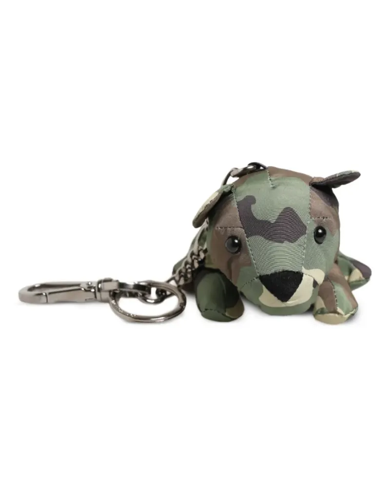 Dolce & Gabbana Hunde-Schlüsselanhänger mit Camouflagemuster - Grün Grün