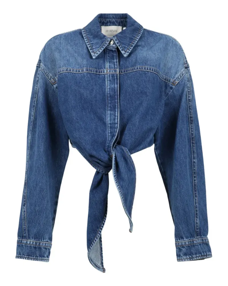 SPORTMAX Hemd mit Gürtel - Blau Blau