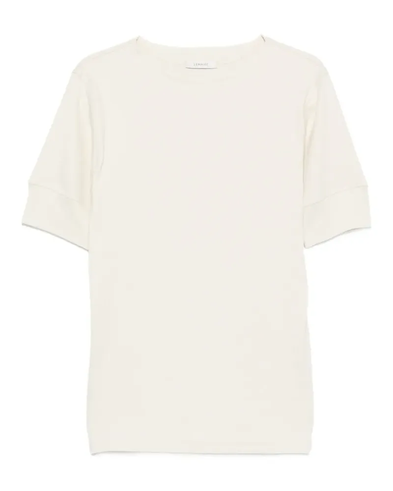 Christophe Lemaire ribbed-knit short-sleeved T-shirt - Nude Nude