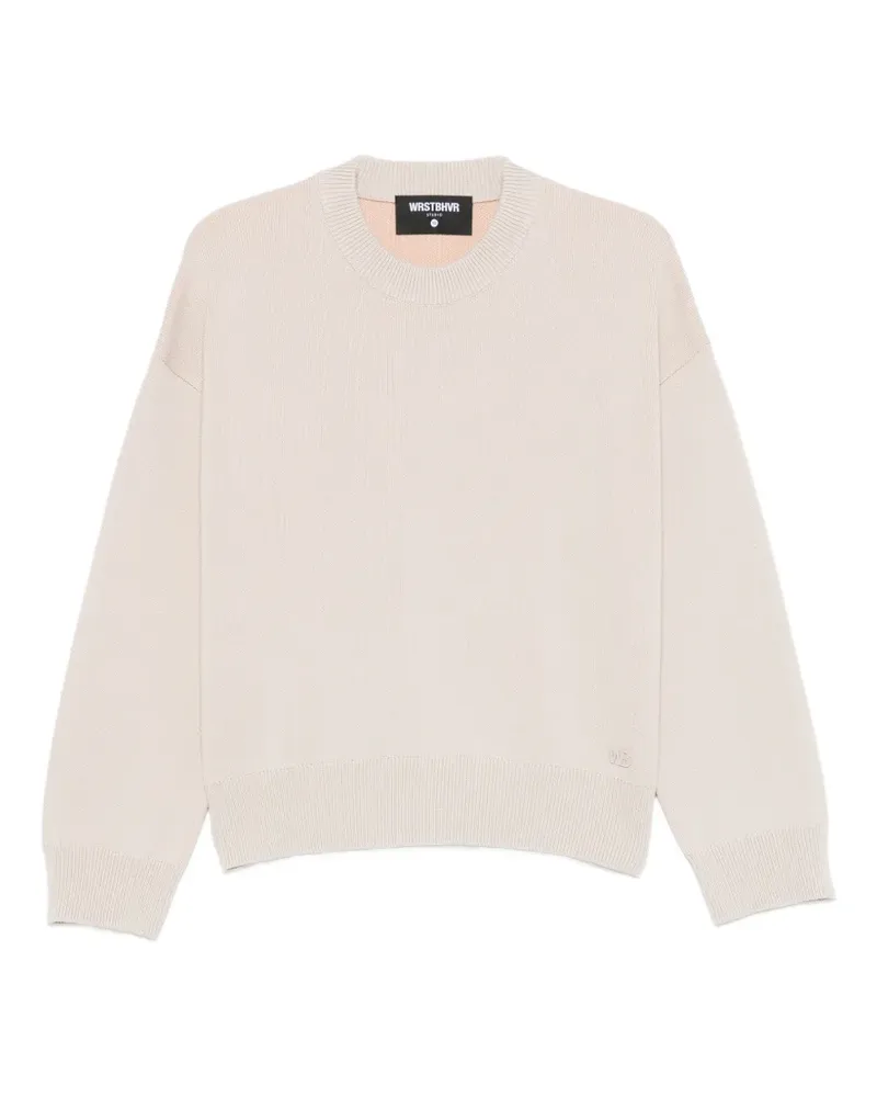 WRSTBHVR Garm logo-detail dropped-shoulder sweater - Grau Grau