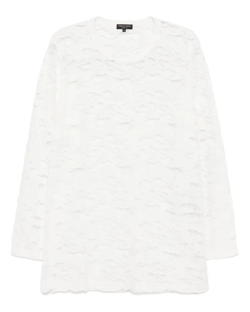 Comme des Garçons T-Shirt mit Spitze - Weiß Weiß