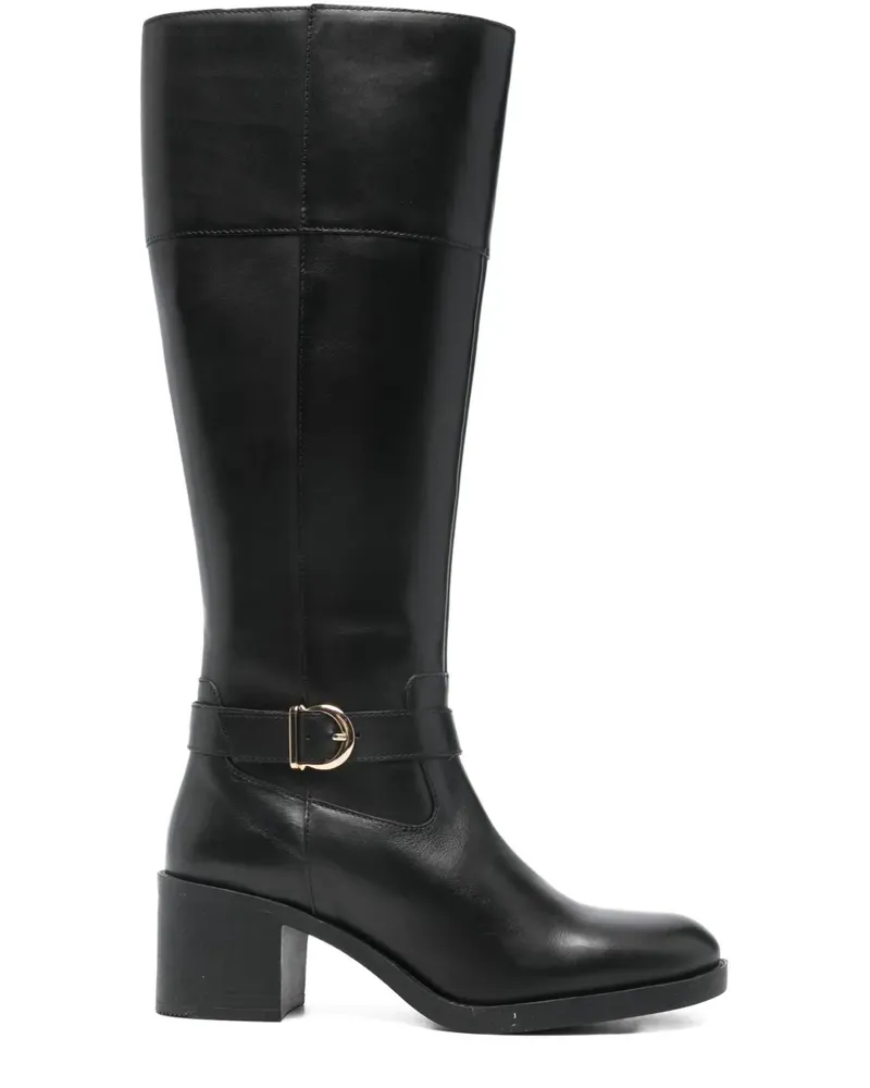 Geox Stiefel mit Riemen - Schwarz Schwarz