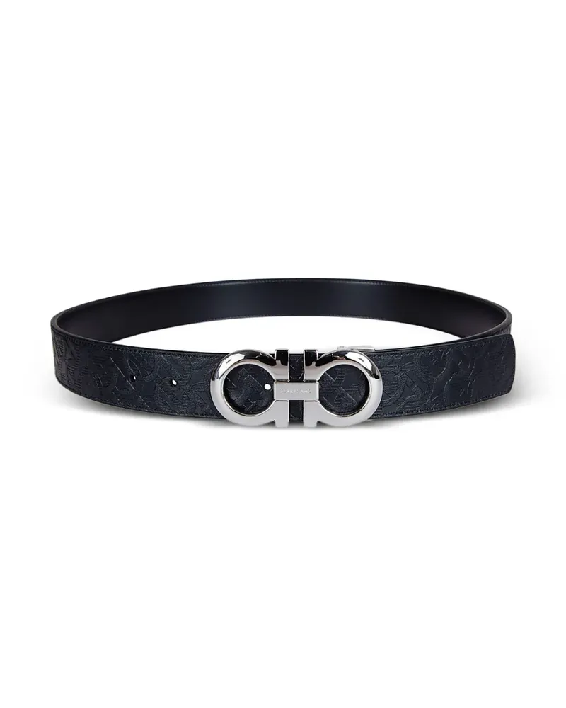 Ferragamo Gancini reversible belt - Schwarz Schwarz