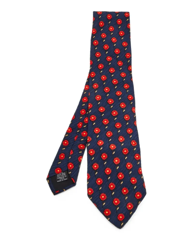 HUGO BOSS Krawatte aus Seide mit Blumenprint - Blau Blau