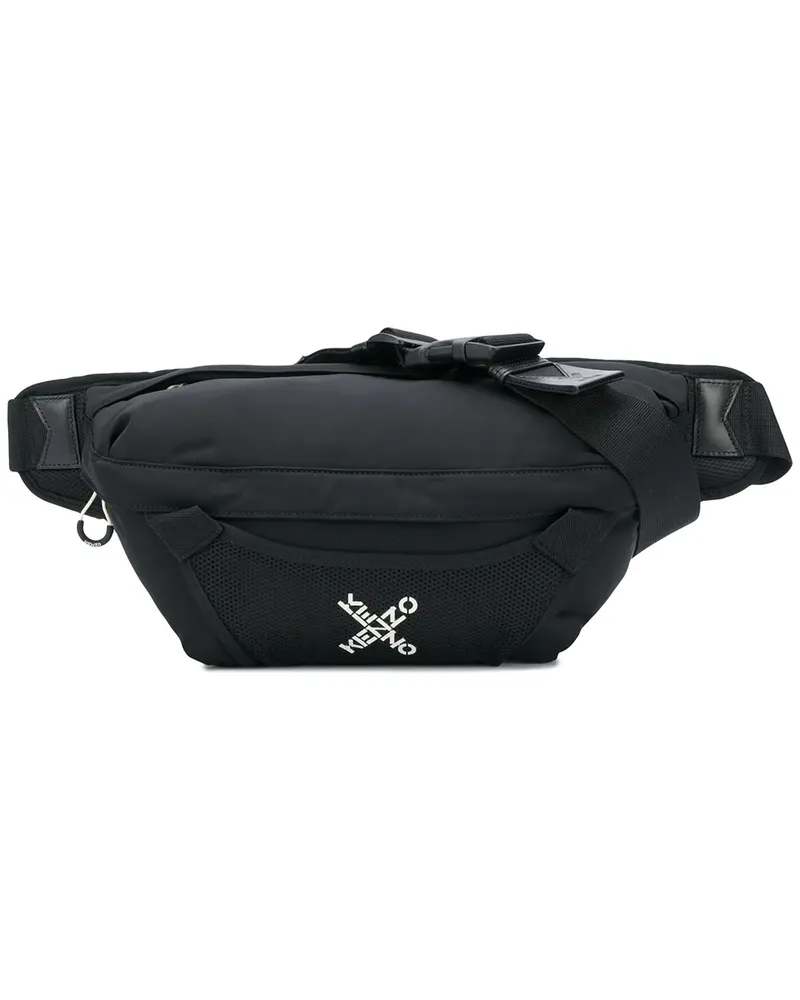 Kenzo Gürteltasche mit Logo-Print - Schwarz Schwarz