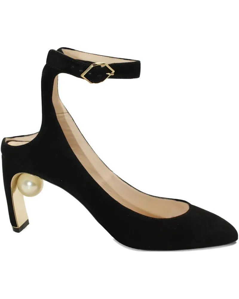 Nicholas Kirkwood Lola pearl-embellished ankle-strap pumps - Schwarz Schwarz