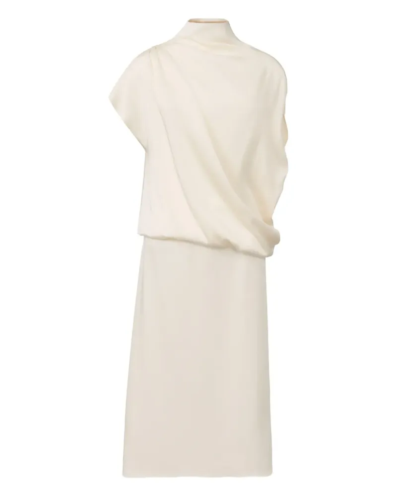 Fabiana Filippi Kleid mit Stehkragen - Weiß Weiß