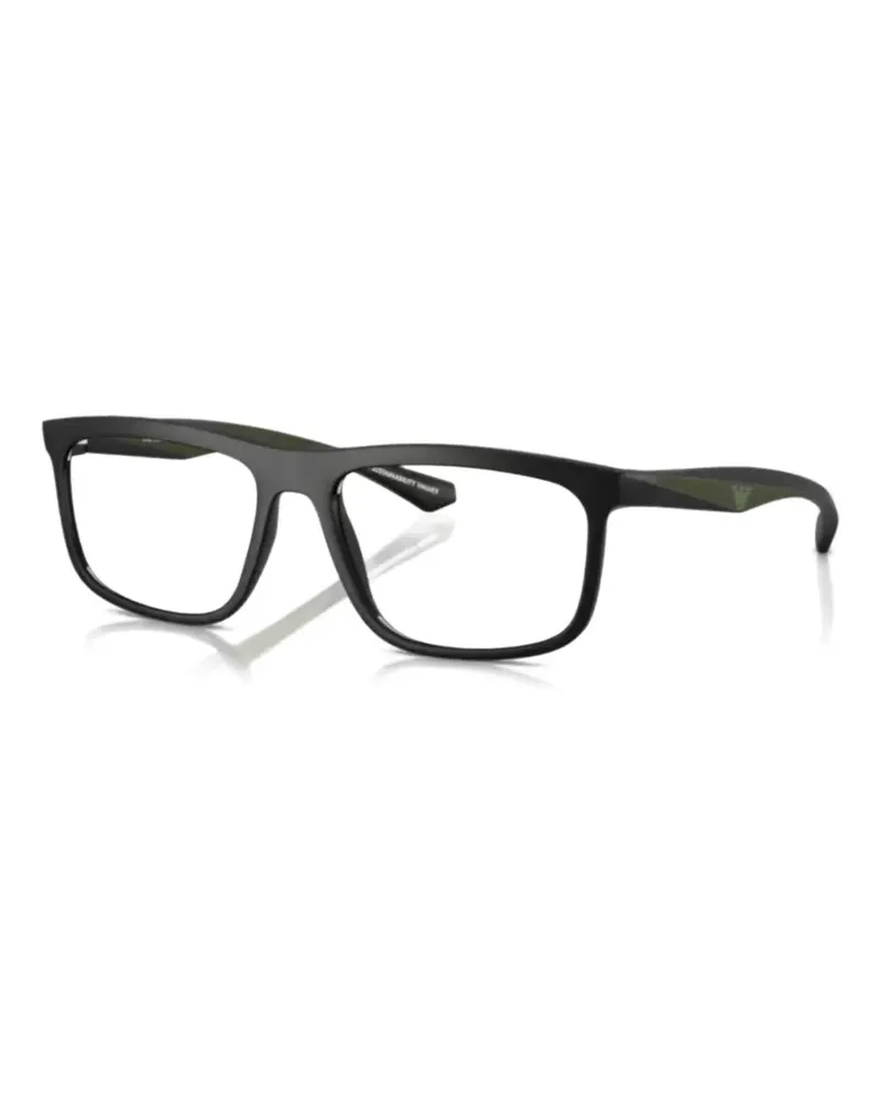 Emporio Armani Brille mit eckigem Gestell - Schwarz Schwarz