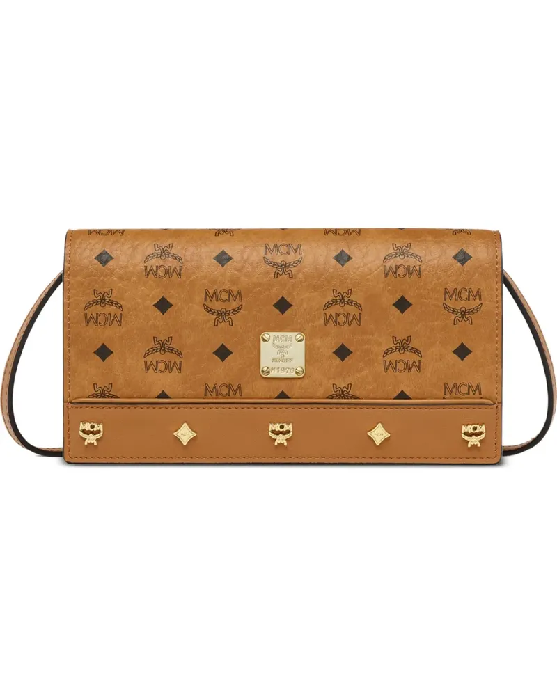 MCM Große Pina Visetos Schultertasche - Braun Braun