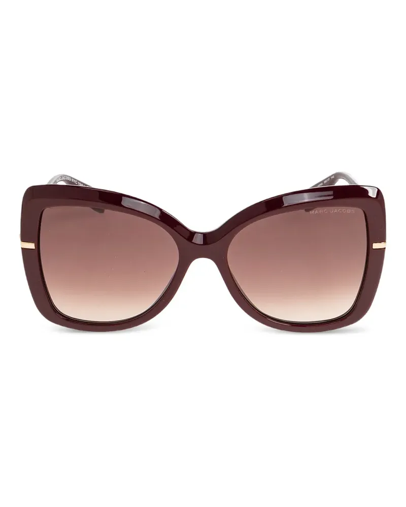 Marc Jacobs Sonnenbrille mit geometrischem Gestell - Rot Rot