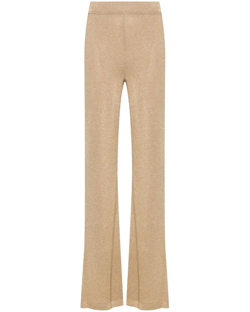 Alberta Ferretti Palazzohose mit metallischen Fäden - Gold Gold