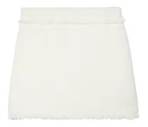 Tweed-Minirock - Weiß
