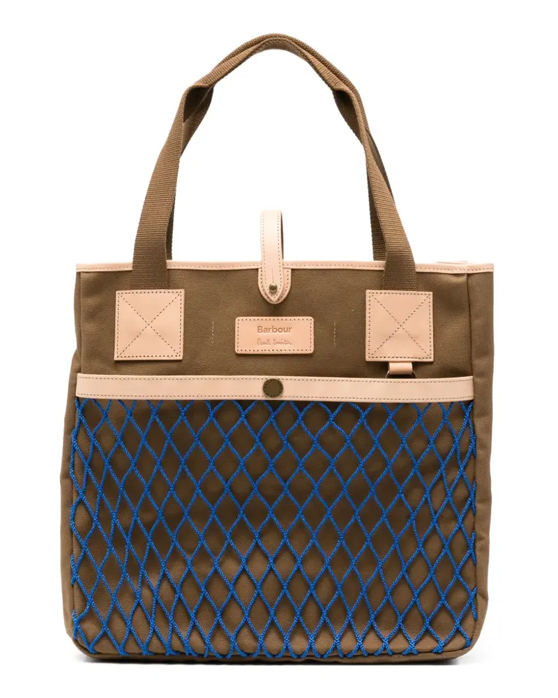 Barbour x Paul Smith logo-patch tote bag - Braun Braun