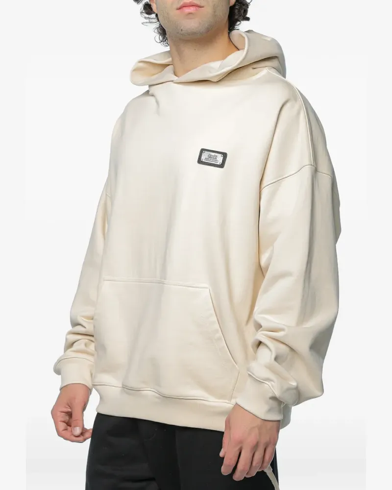 ksubi Lords Ekcess logo-patch hoodie - Nude Nude