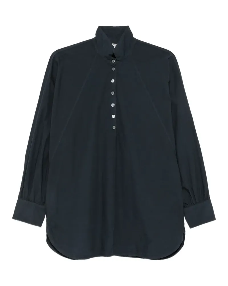 BARENA Cristal Bluse mit Stehkragen - Blau Blau