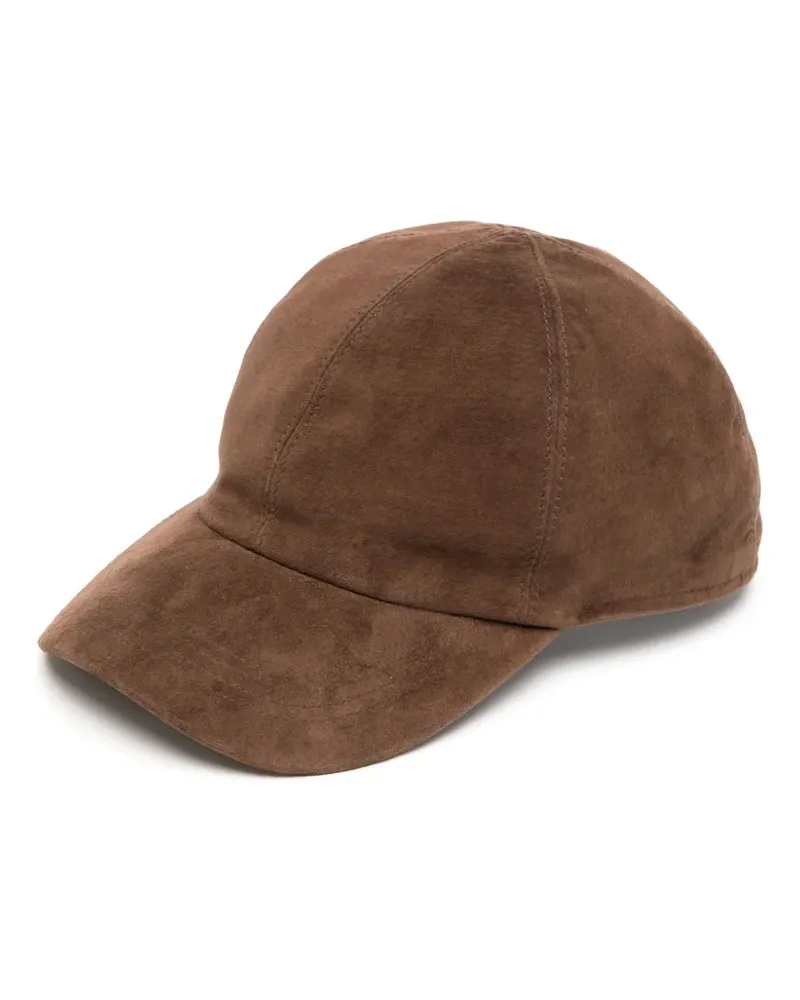 N.Peal Baseballkappe aus Wildleder - Braun Braun
