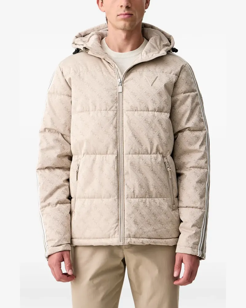 Guess Gesteppte 4G Kapuzenjacke - Nude Nude