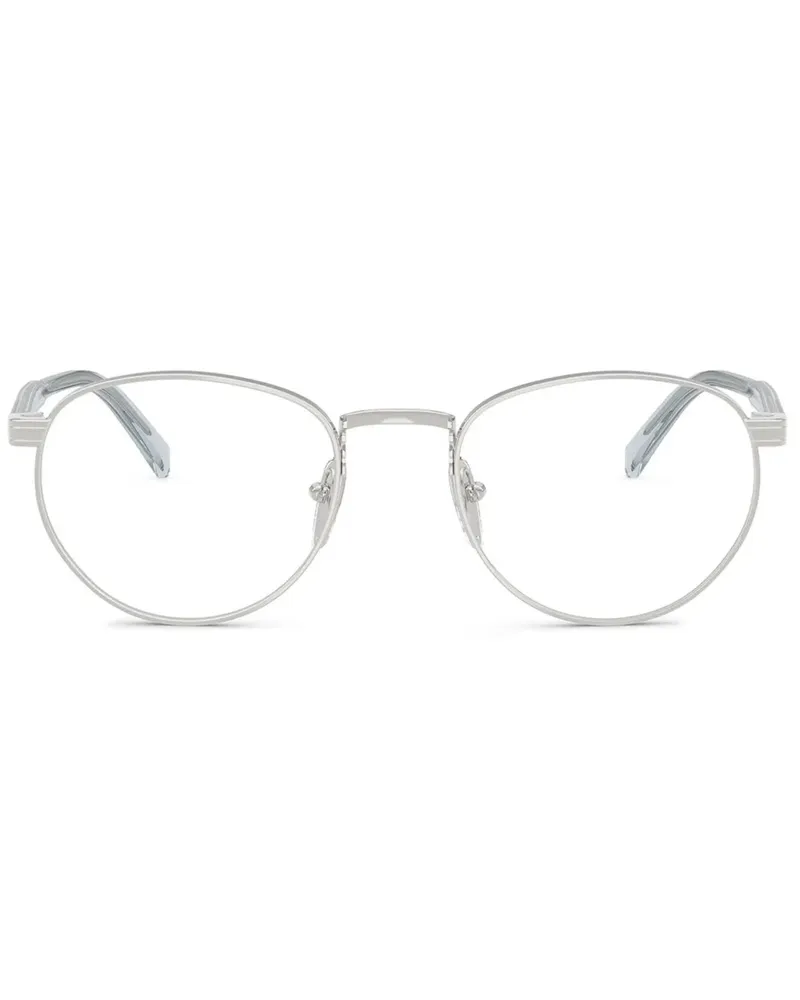 Prada Brille mit rundem Gestell - Silber Silber