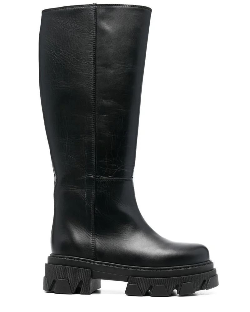 Alohas Kniehohe Katiuska Stiefel - Schwarz Schwarz