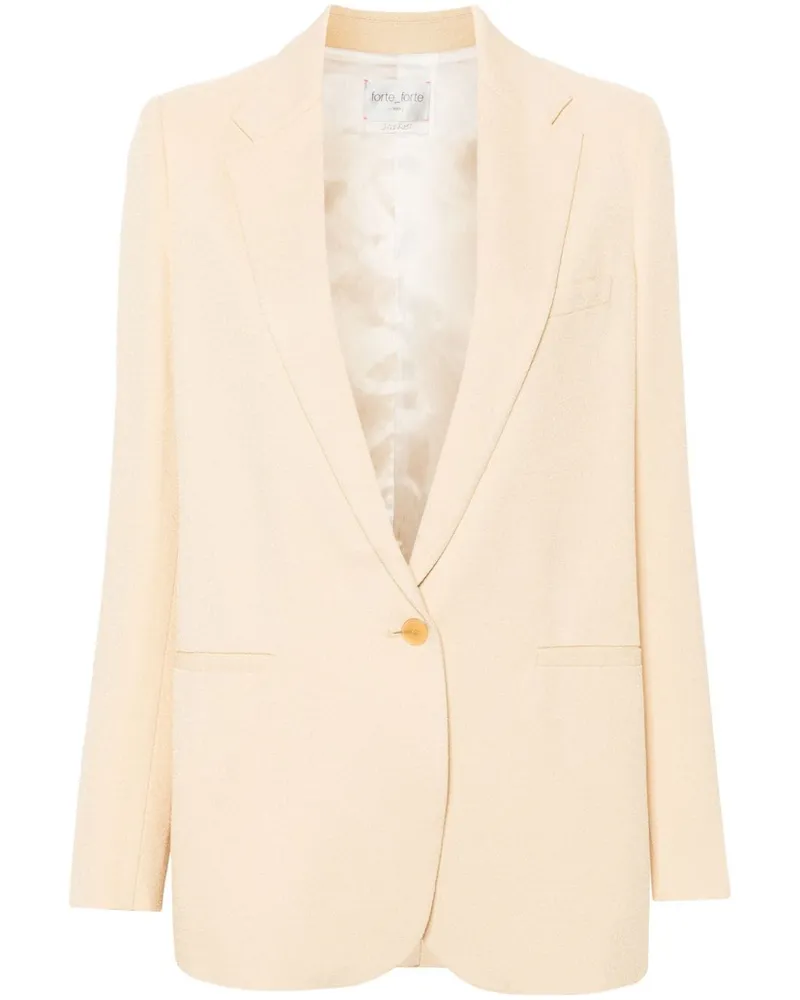 forte_forte Einreihiger Blazer - Gelb Gelb