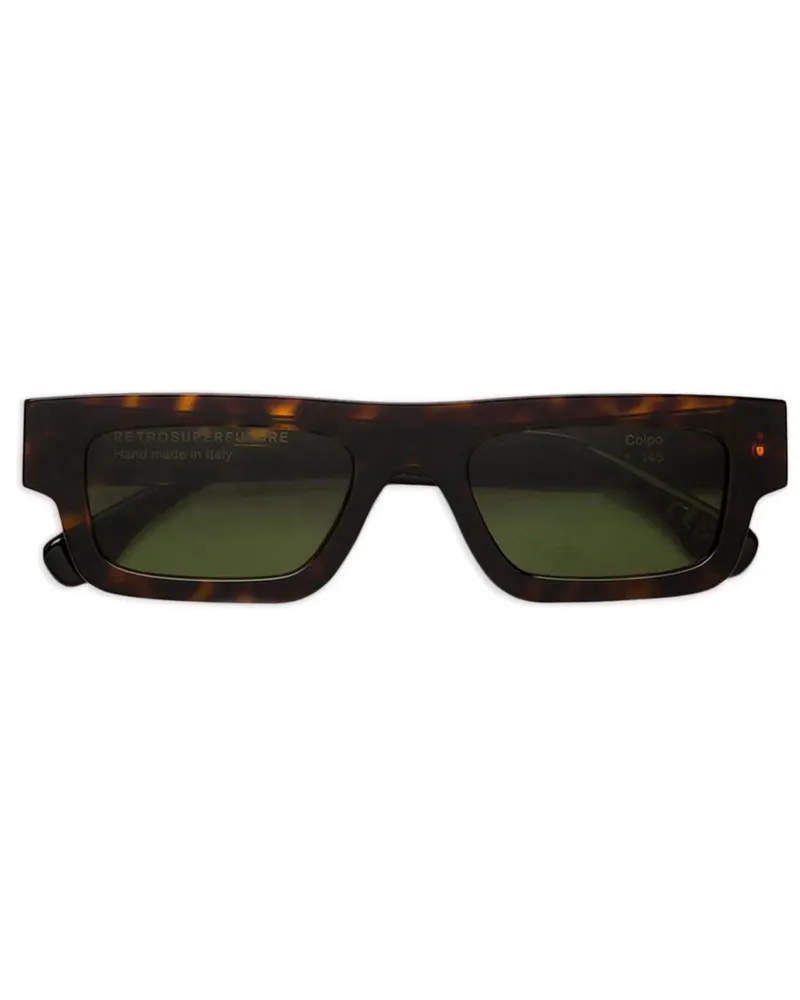 RETROSUPERFUTURE Sonnenbrille mit eckigem Gestell - Braun Braun