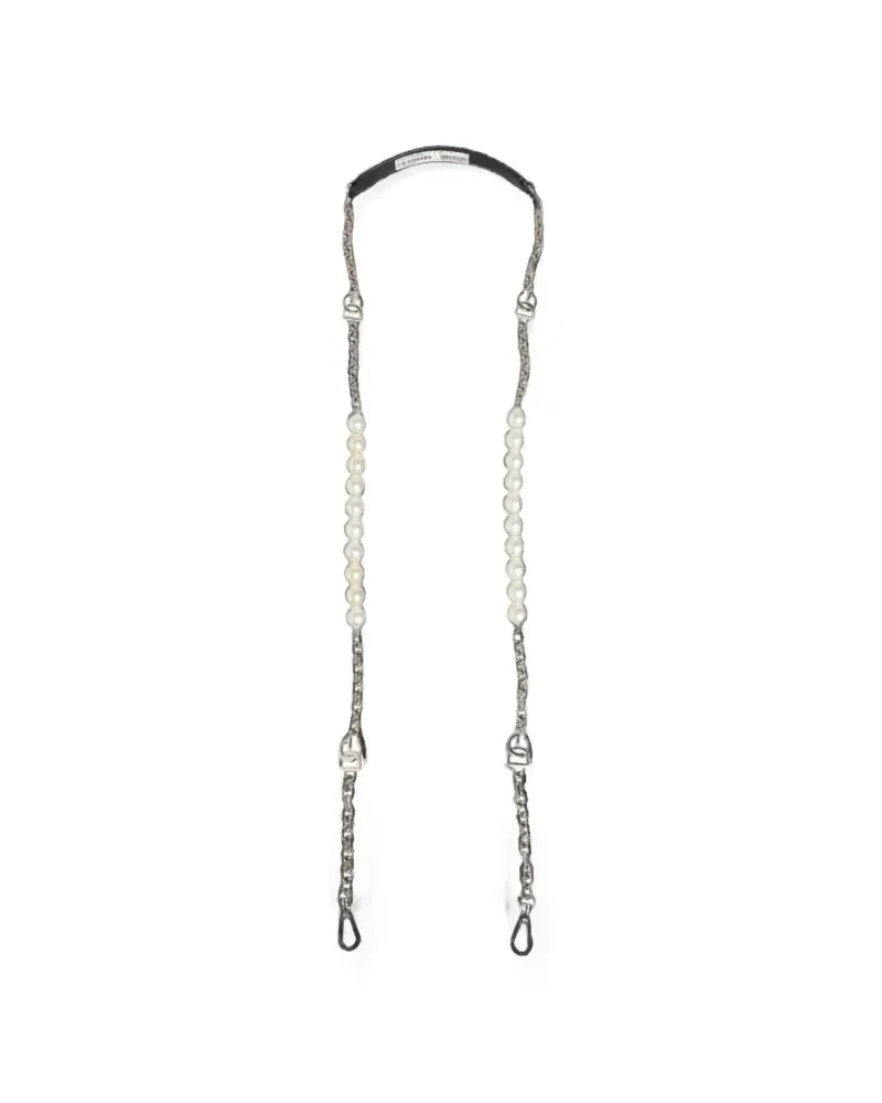 Dolce & Gabbana Riemen mit Perlenverzierung - Silber Silber