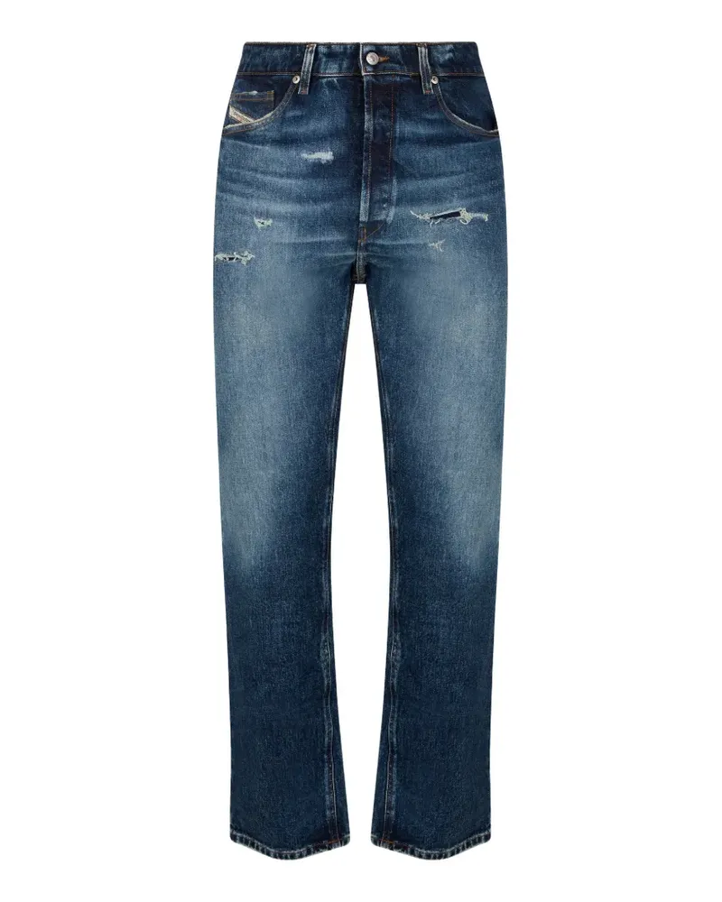Diesel distressed straight-leg jeans - Blau Blau