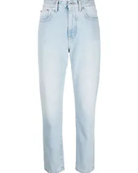 OFF-WHITE Schmale Cropped-Jeans Blau