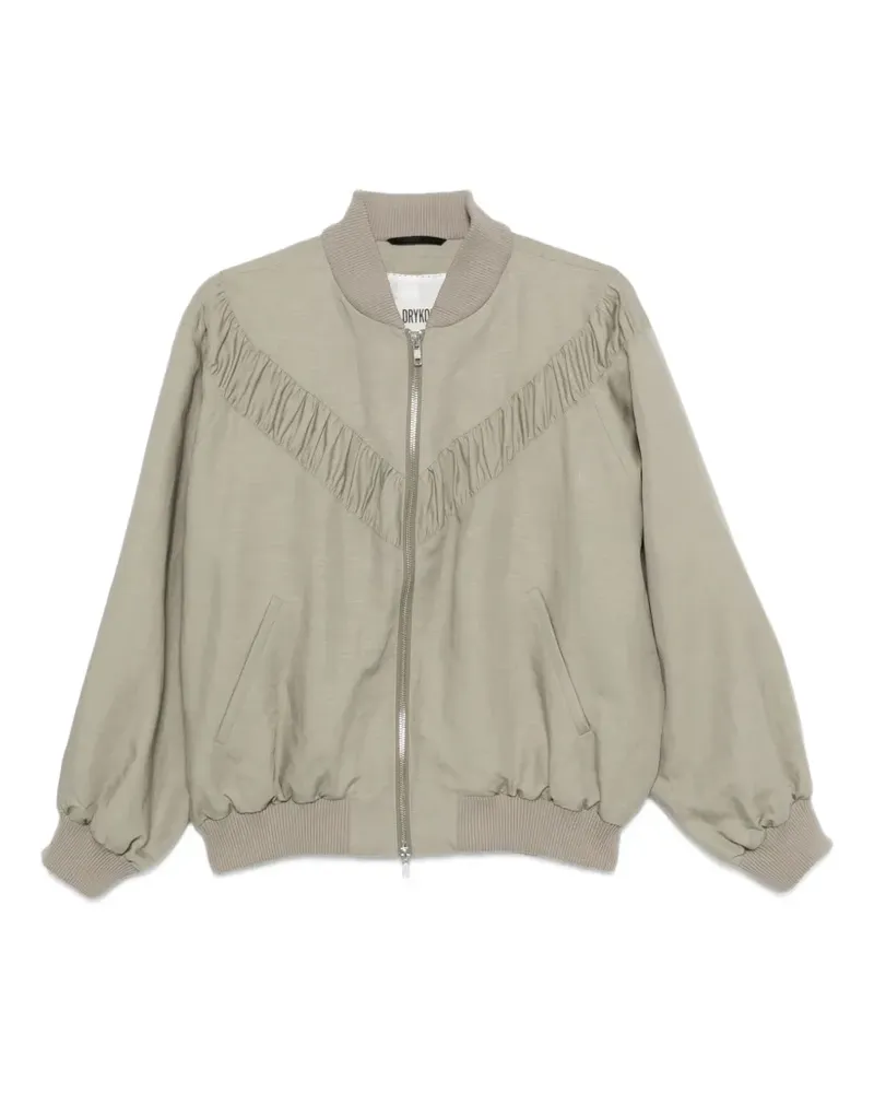 Drykorn ruched bomber jacket - Grün Grün