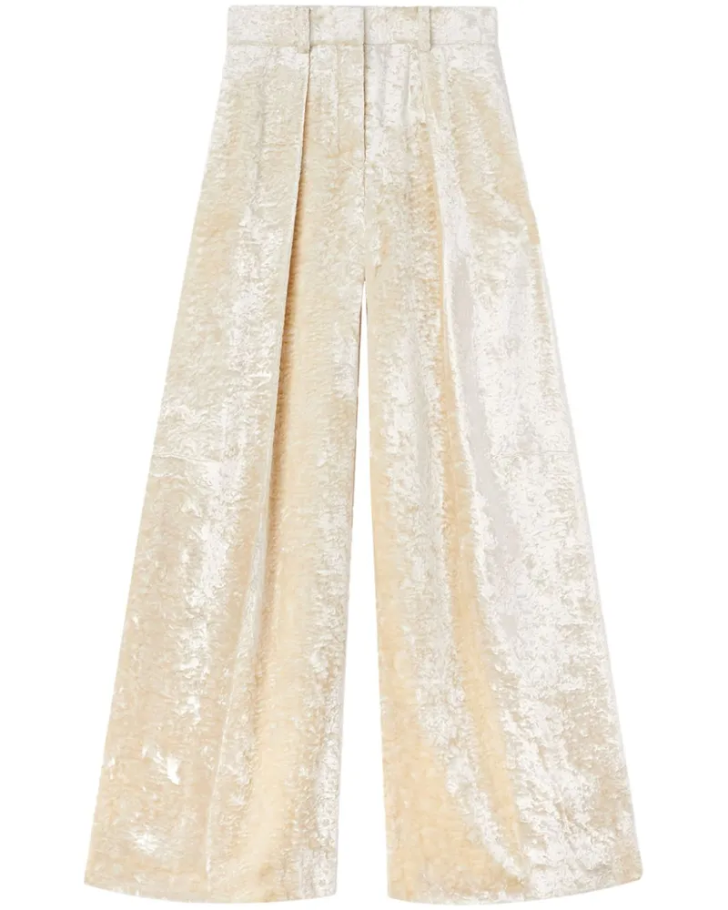 Jil Sander Weite Hose mit Glanzoptik - Nude Nude