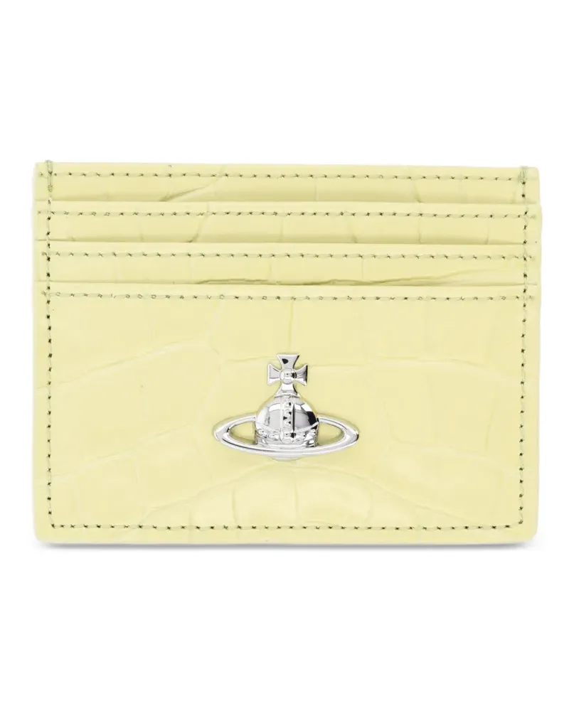 Vivienne Westwood Kartenetui mit Kroko-Effekt - Gelb Gelb