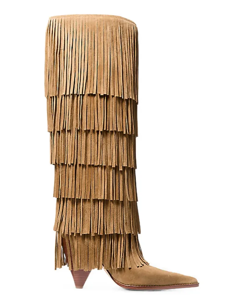 Michael Kors Jayla Stiefel mit Fransen - Braun Braun