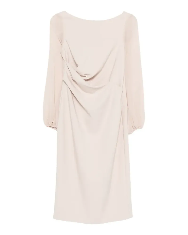 D.EXTERIOR draped long-sleeve mini dress - Nude Nude