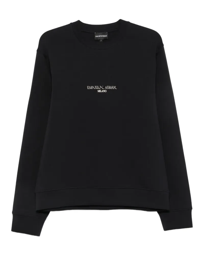 Emporio Armani Sweatshirt mit Logo-Print - Schwarz Schwarz