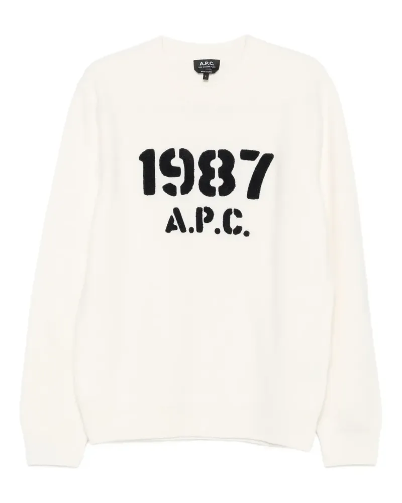 A.P.C. Pullover mit rundem Ausschnitt - Nude Nude