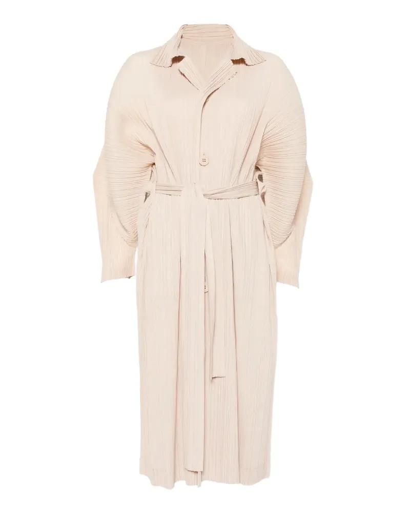 Issey Miyake pleated coat - Nude Nude